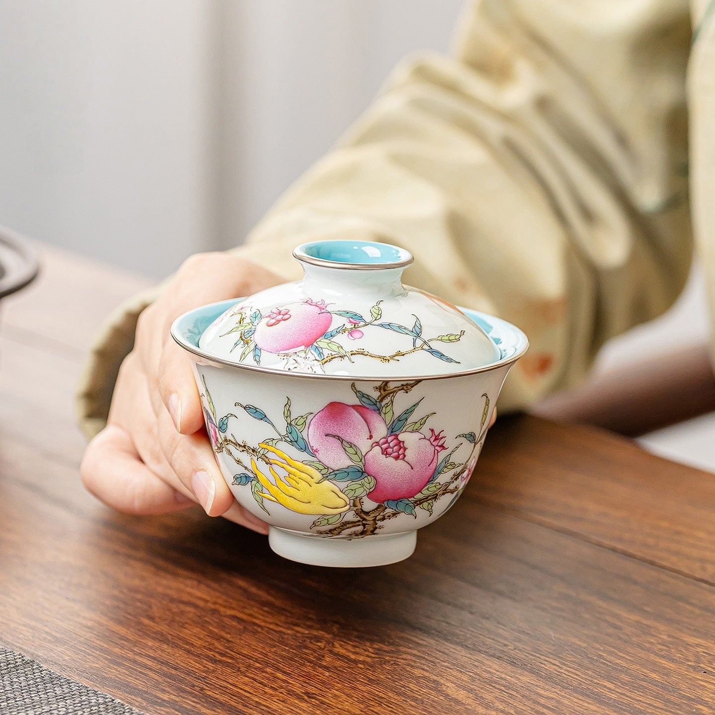 San Duo 180cc - Jing De Zhen Porcelain Gaiwan zycschina