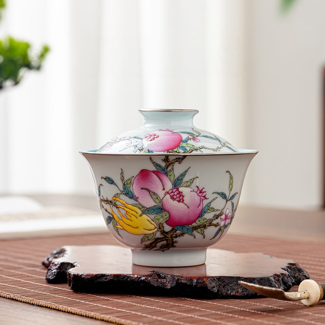 San Duo 180cc - Jing De Zhen Porcelain Gaiwan zycschina