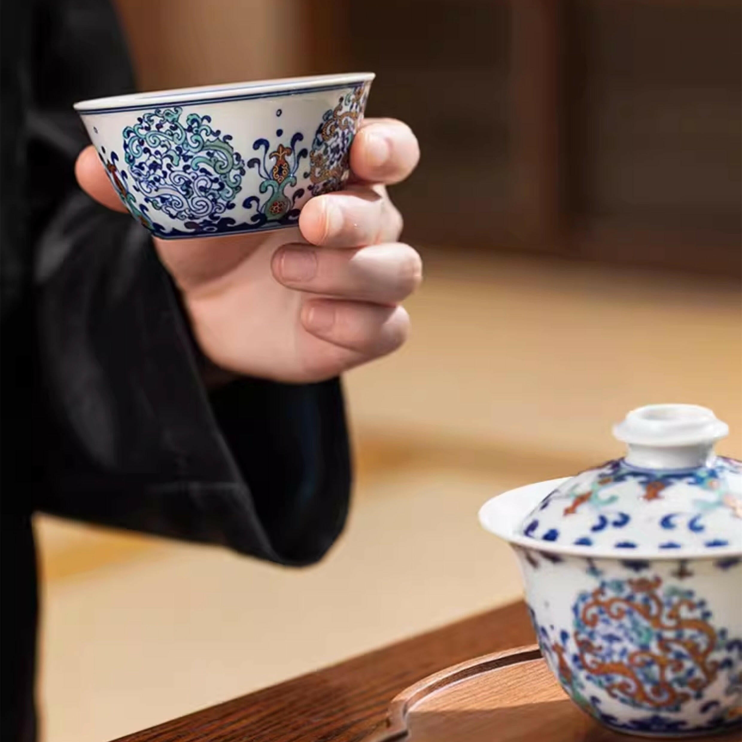 Kui Long Wen - Jing De Zhen Porcelain Teacup zycschina
