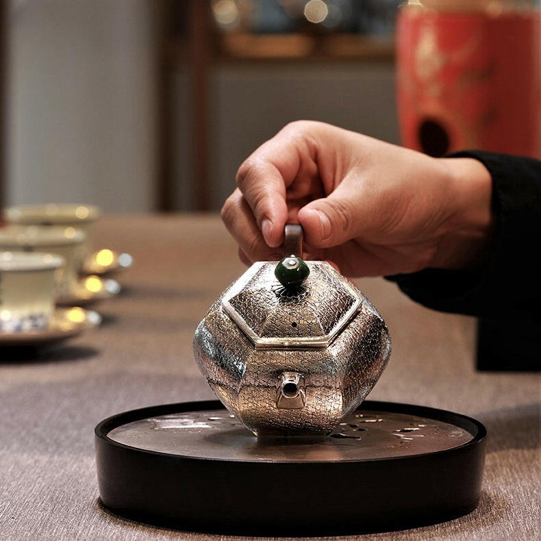 Liu Fang Lie Wen 160cc - Handmade silver pot zycschina