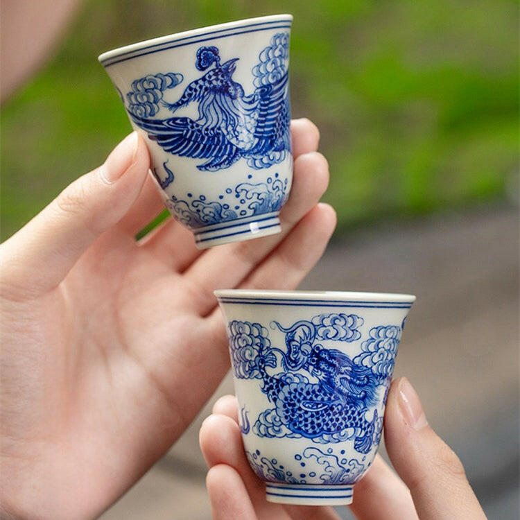 Yun Long Wen/Yun Feng Wen - Jing De Zhen Porcelain Teacup zycschina