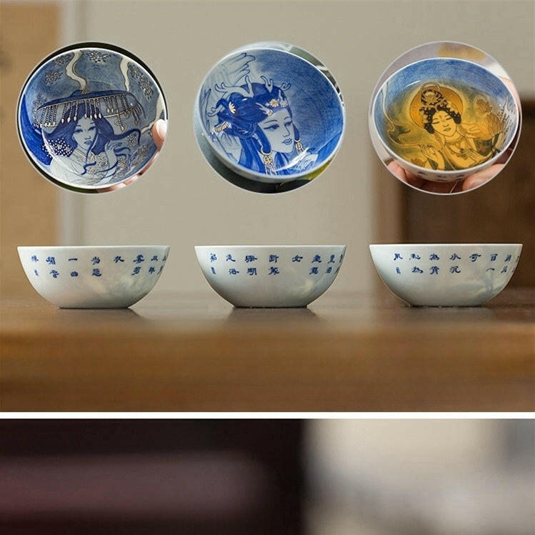 Shou Hui Ren Wu - Jing De Zhen Porcelain Teacup zycschina