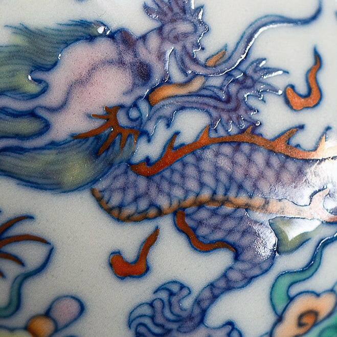 Shuang Long Xi Hai - Jing De Zhen Porcelain Teacup zycschina