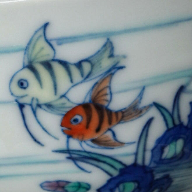 Shui Cao Jin Yu - Jing De Zhen Porcelain Teacup zycschina