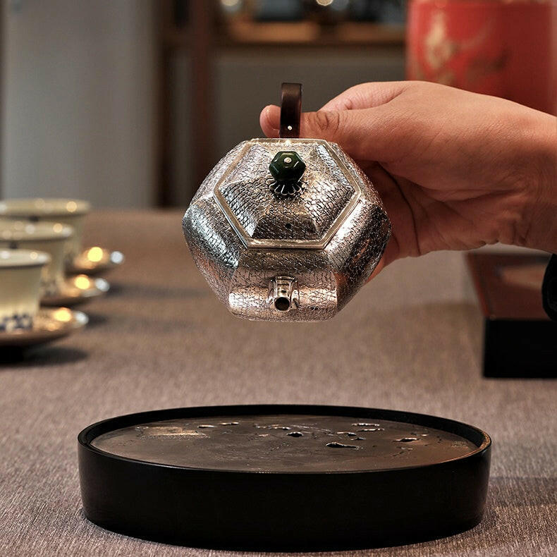 Liu Fang Lie Wen 160cc - Handmade silver pot zycschina