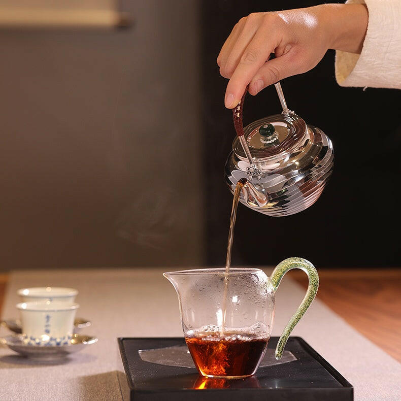 Shui Bo Wen Ti Liang 300cc - Handmade silver pot zycschina