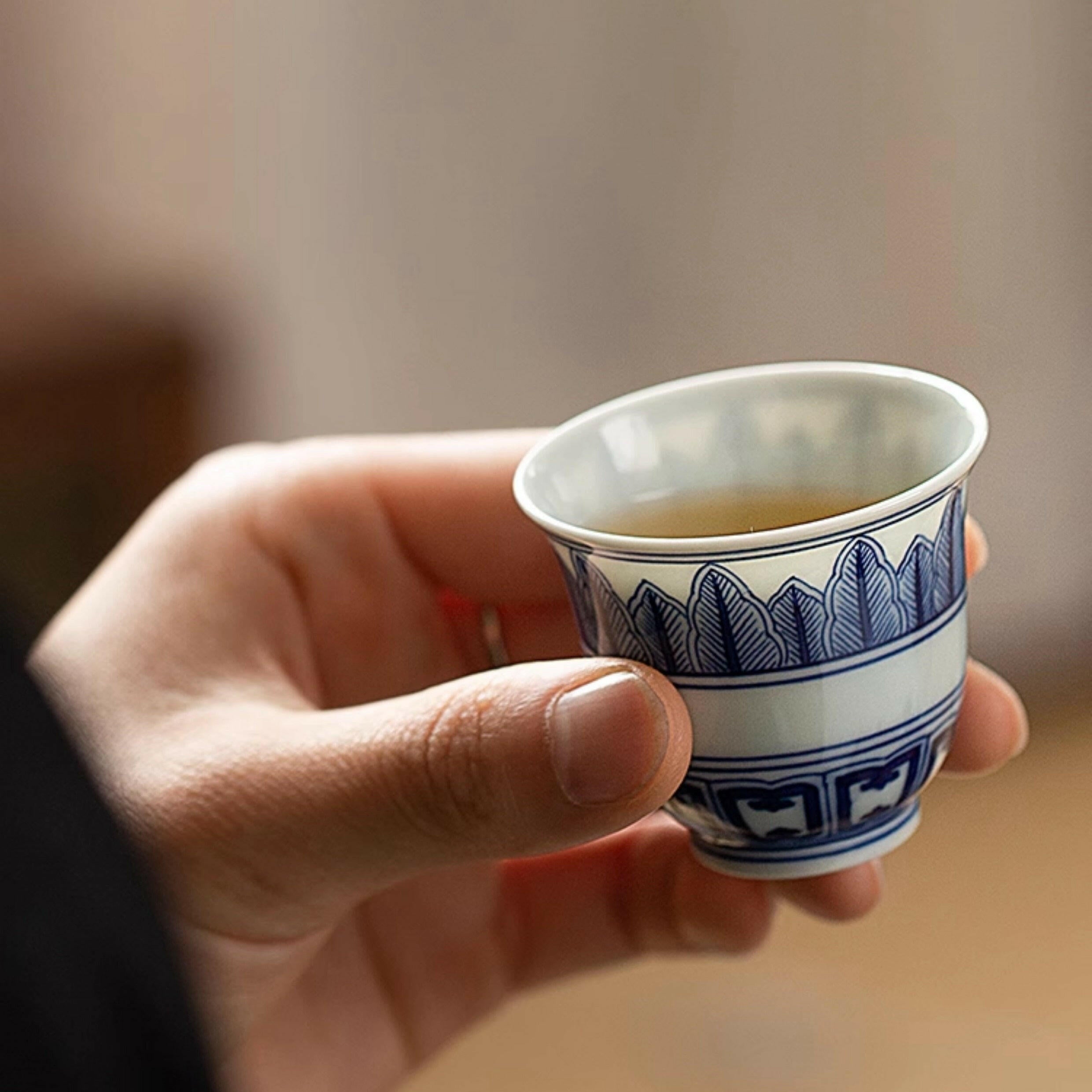 Lian Ban Jiao Ye - Jing De Zhen Porcelain Teacup zycschina
