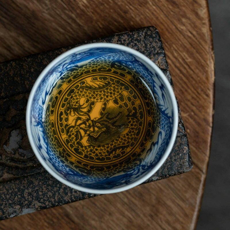 Hai Shui Long Wen - Jing De Zhen Porcelain Teacup zycschina