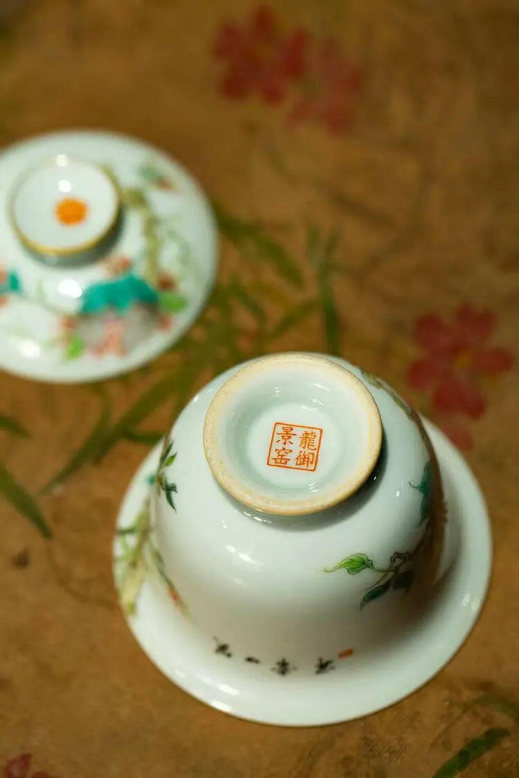 Xiao Kou Chang Kai - Jing De Zhen Porcelain Gaiwan zycschina
