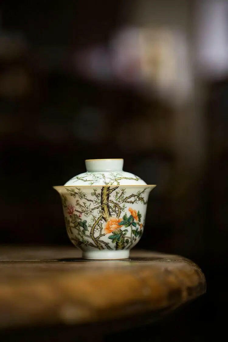 Mei Kai Wu Fu - Jing De Zhen Porcelain Gaiwan zycschina