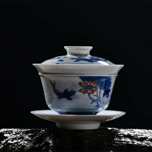 Li Yu He Hua - Jing De Zhen Porcelain Gaiwan zycschina