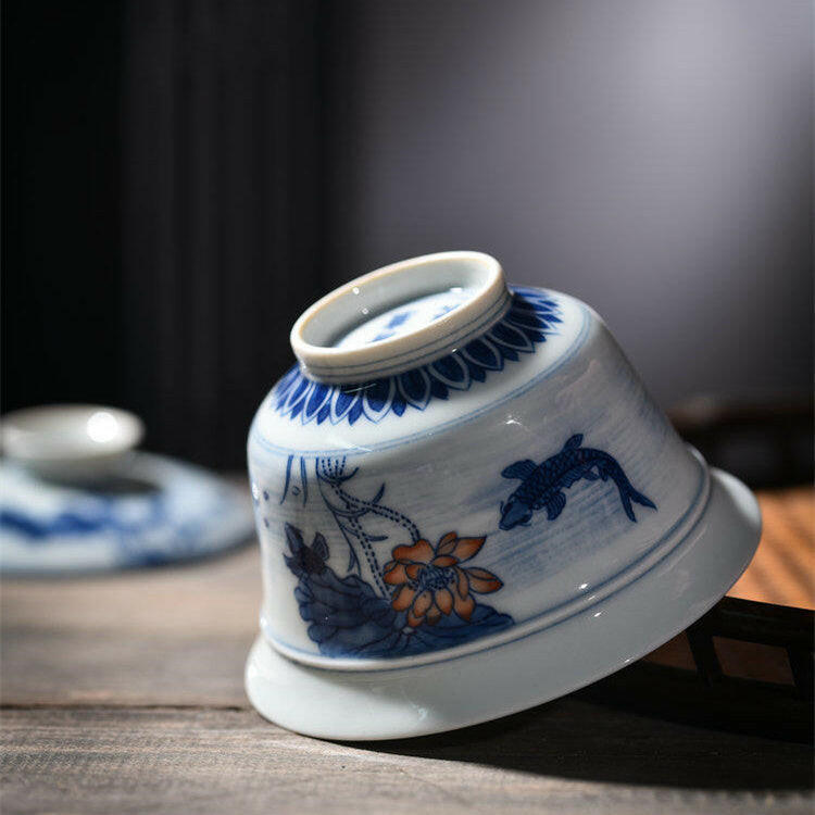 Li Yu He Hua - Jing De Zhen Porcelain Gaiwan zycschina