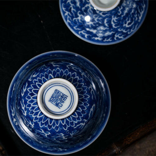 Lan Di Long Wen - Jing De Zhen Porcelain Gaiwan zycschina