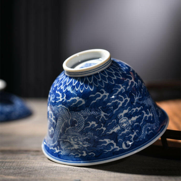 Lan Di Long Wen - Jing De Zhen Porcelain Gaiwan zycschina