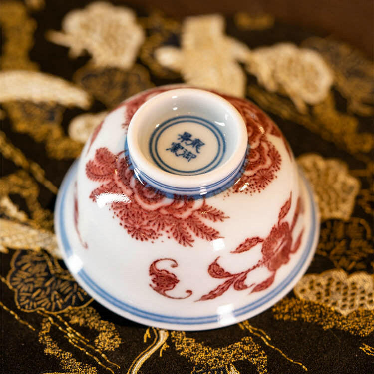 Hong Shou Tao - Jing De Zhen Porcelain Teacup zycschina
