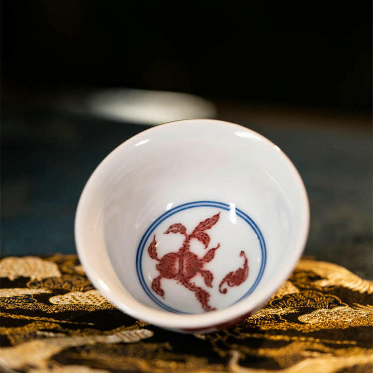 Hong Shou Tao - Jing De Zhen Porcelain Teacup zycschina