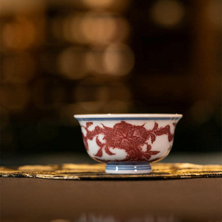Hong Shou Tao - Jing De Zhen Porcelain Teacup zycschina