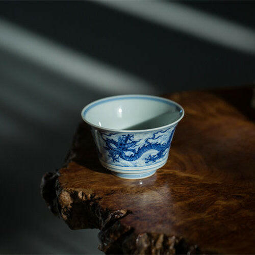 Hai Shui Long Ma - Jing De Zhen Porcelain Teacup zycschina