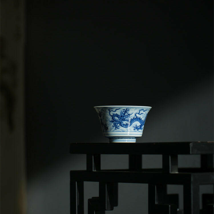 Hai Shui Long Ma - Jing De Zhen Porcelain Teacup zycschina