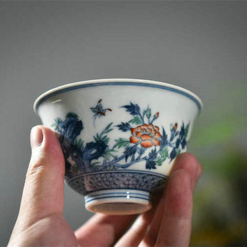 Mu Dan Hua Die - Jing De Zhen Porcelain Teacup zycschina