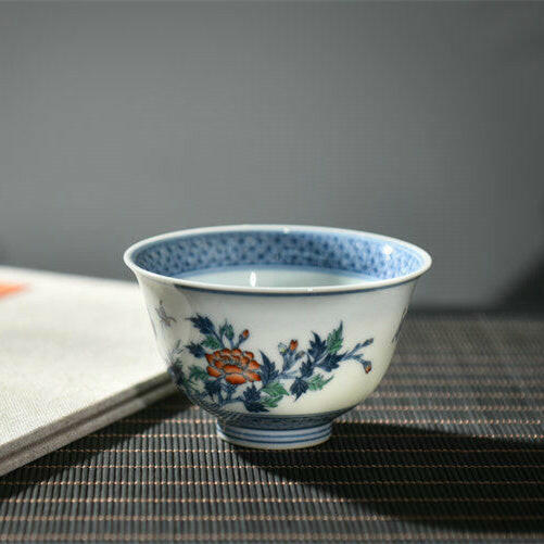 Mu Dan Hua Die - Jing De Zhen Porcelain Teacup zycschina