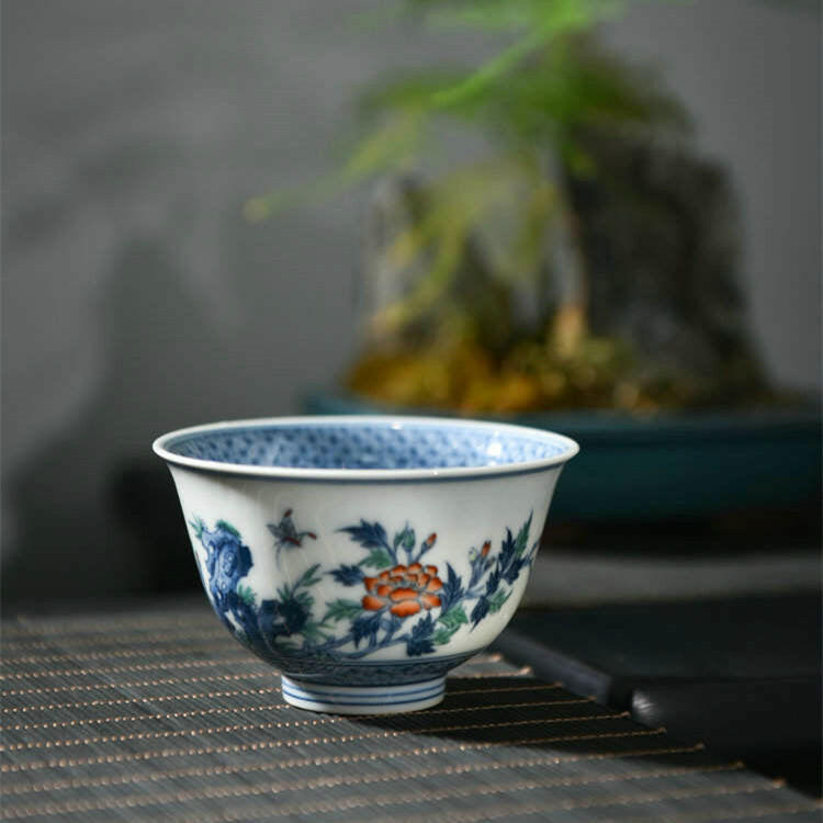 Mu Dan Hua Die - Jing De Zhen Porcelain Teacup zycschina