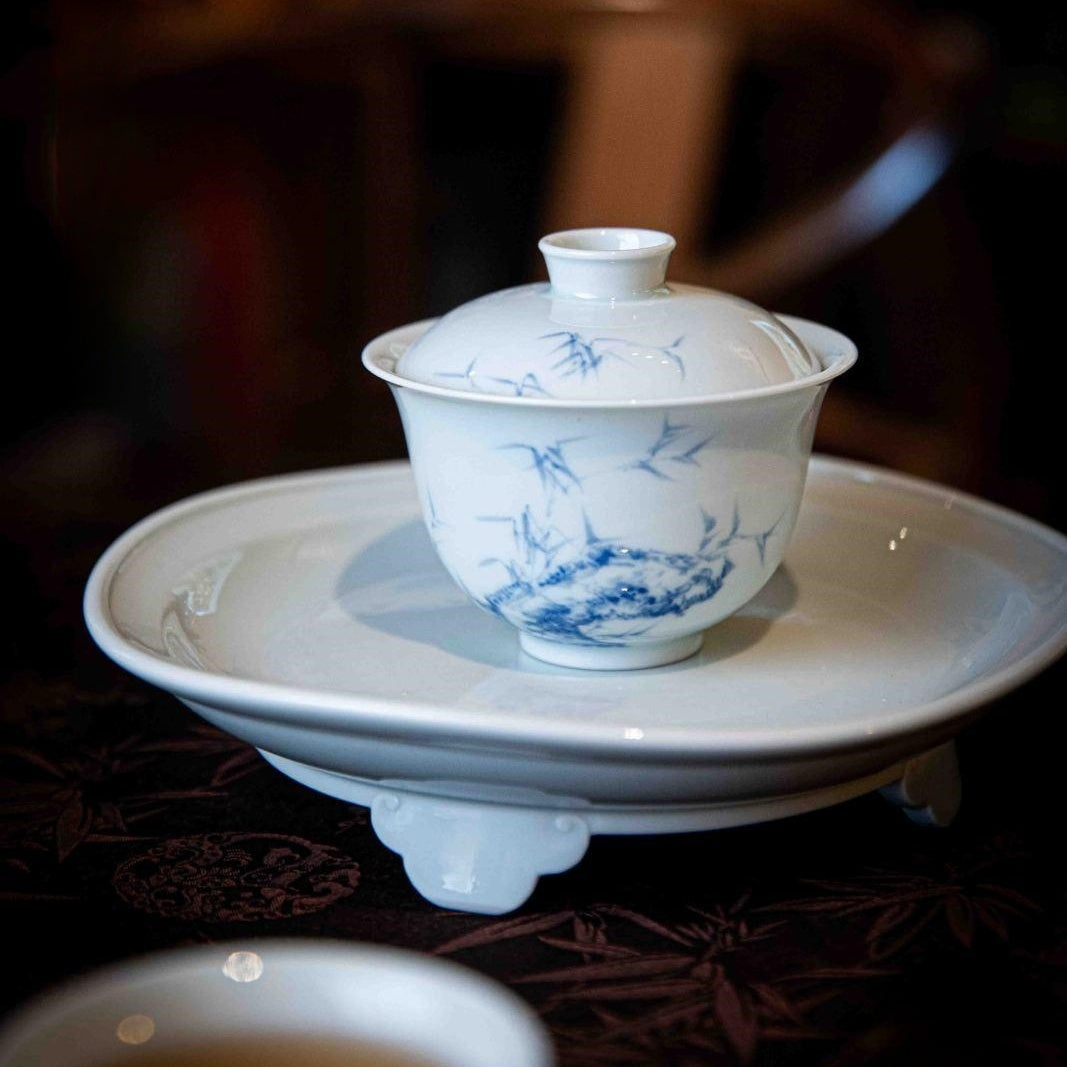 Bai Miao Zhu Wen - Jing De Zhen Porcelain Gaiwan.