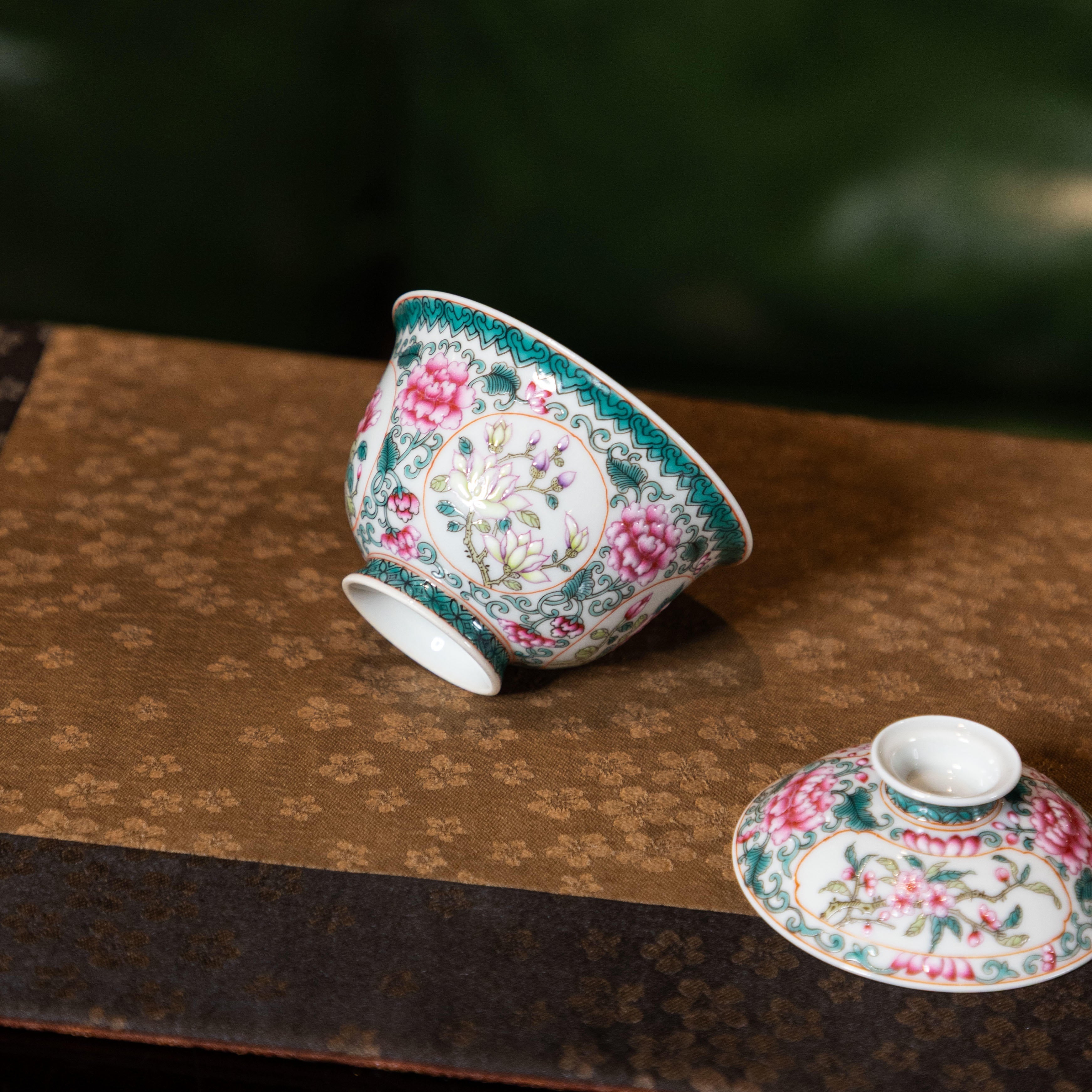 Hua Hui 90cc - Jing De Zhen Porcelain Gaiwan zycschina
