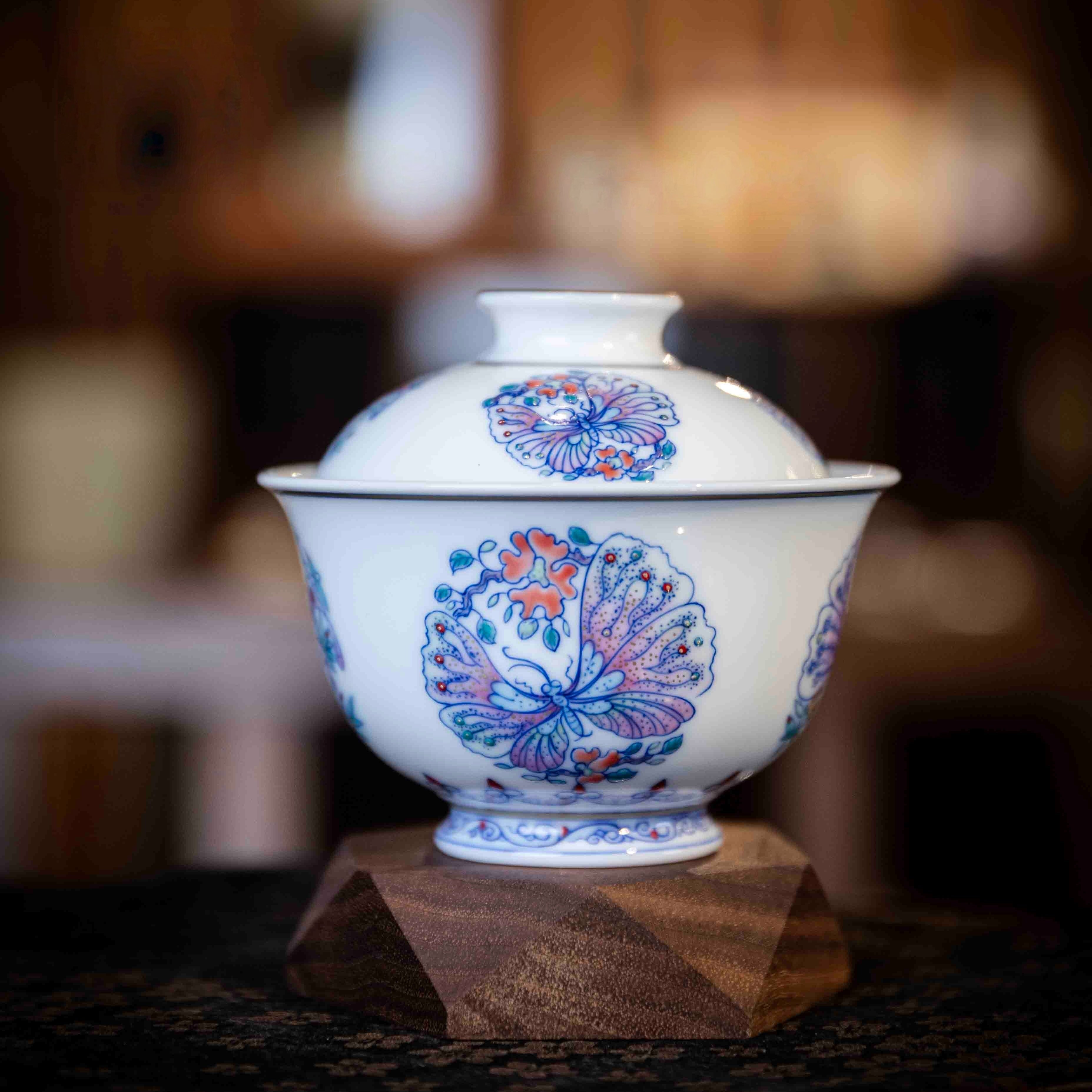 Tuan Hua Die 180cc - Jing De Zhen Porcelain Gaiwan Set zycschina