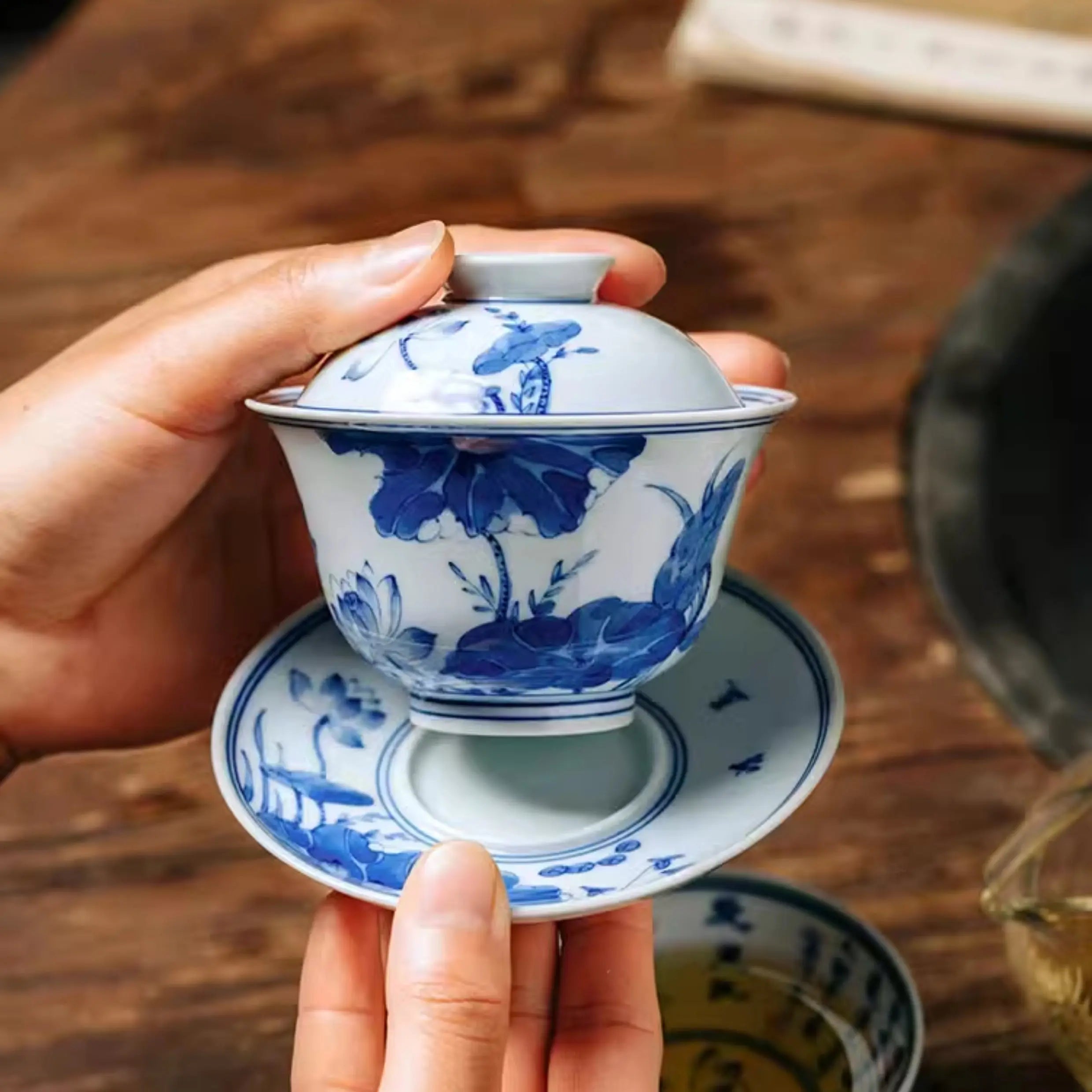 Ai Lian Shuo - Jing De Zhen Porcelain Gaiwan zycschina