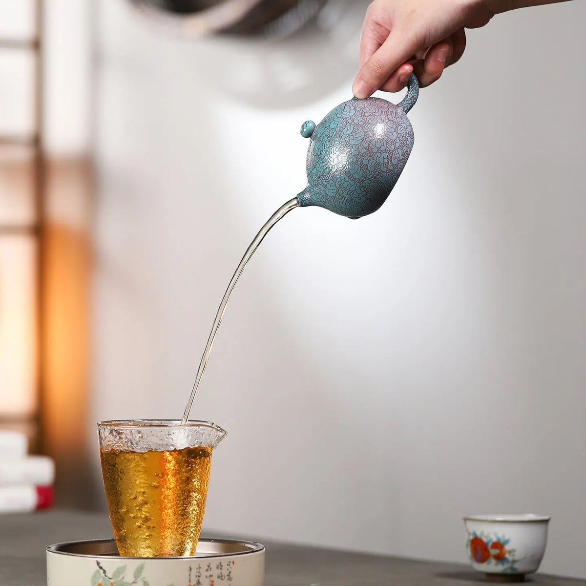 Ba Hua Xi Shi 200cc - Yixing Handmade Teapot 江苏宜兴