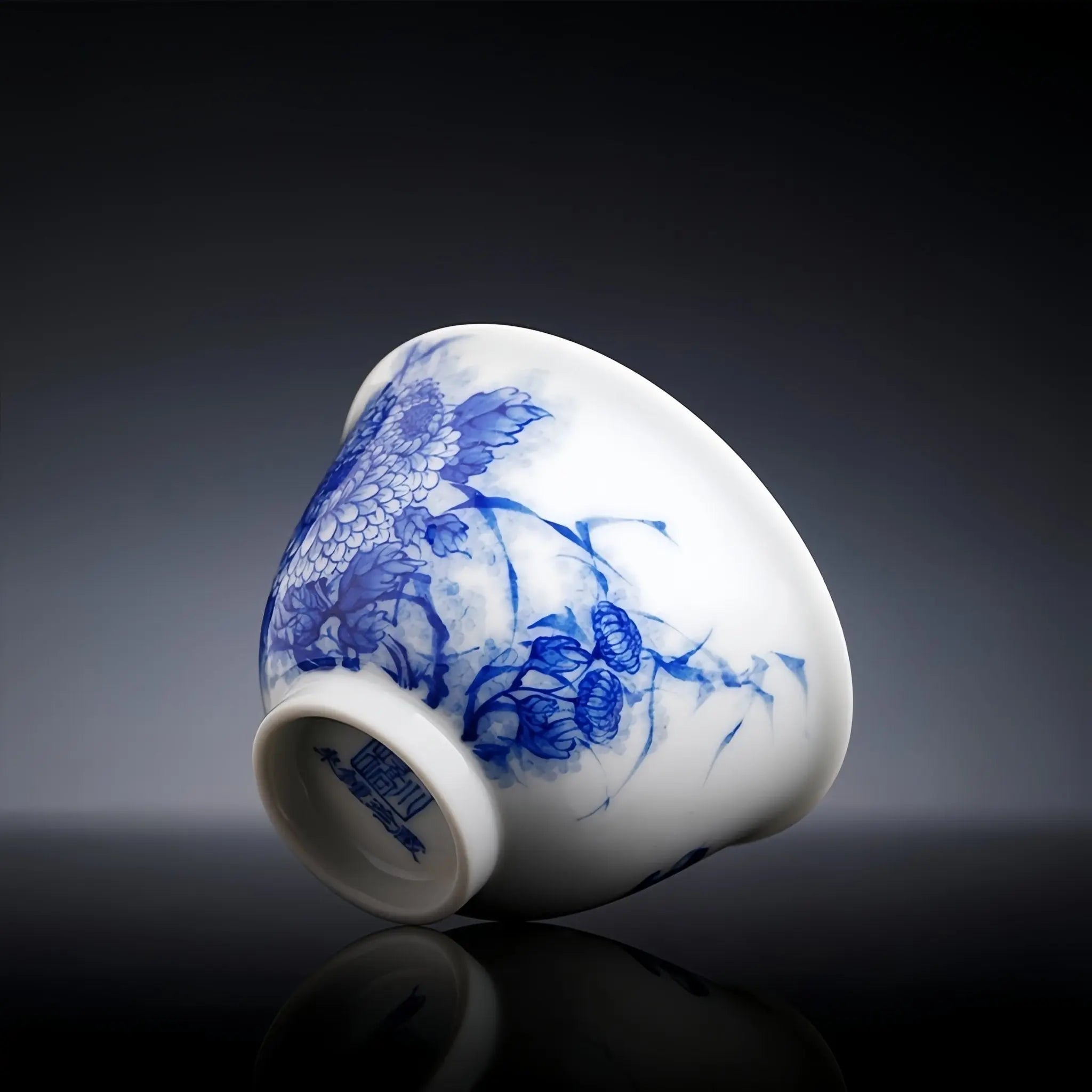 Ba Wang Ju Hua Niao 50cc - Jing De Zhen Porcelain Teacup zycschina