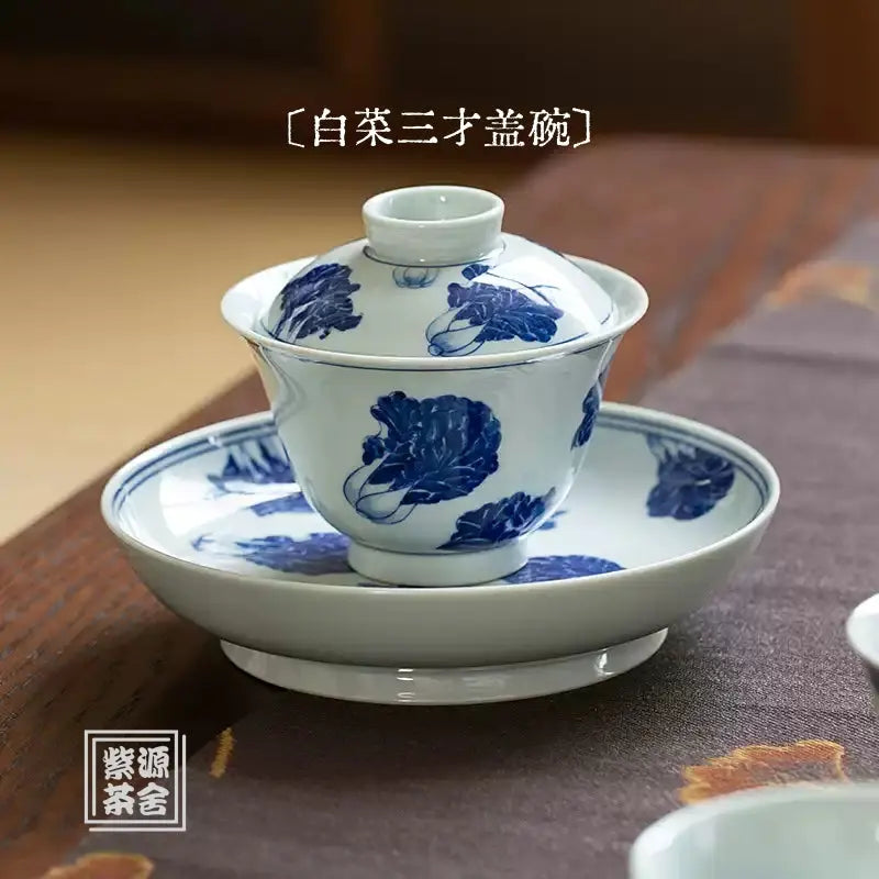 Bai Cai - Jing De Zhen Porcelain Gaiwan zycschina