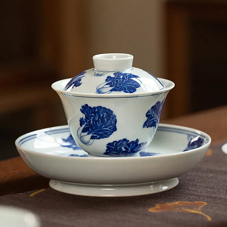 Bai Cai - Jing De Zhen Porcelain Gaiwan zycschina