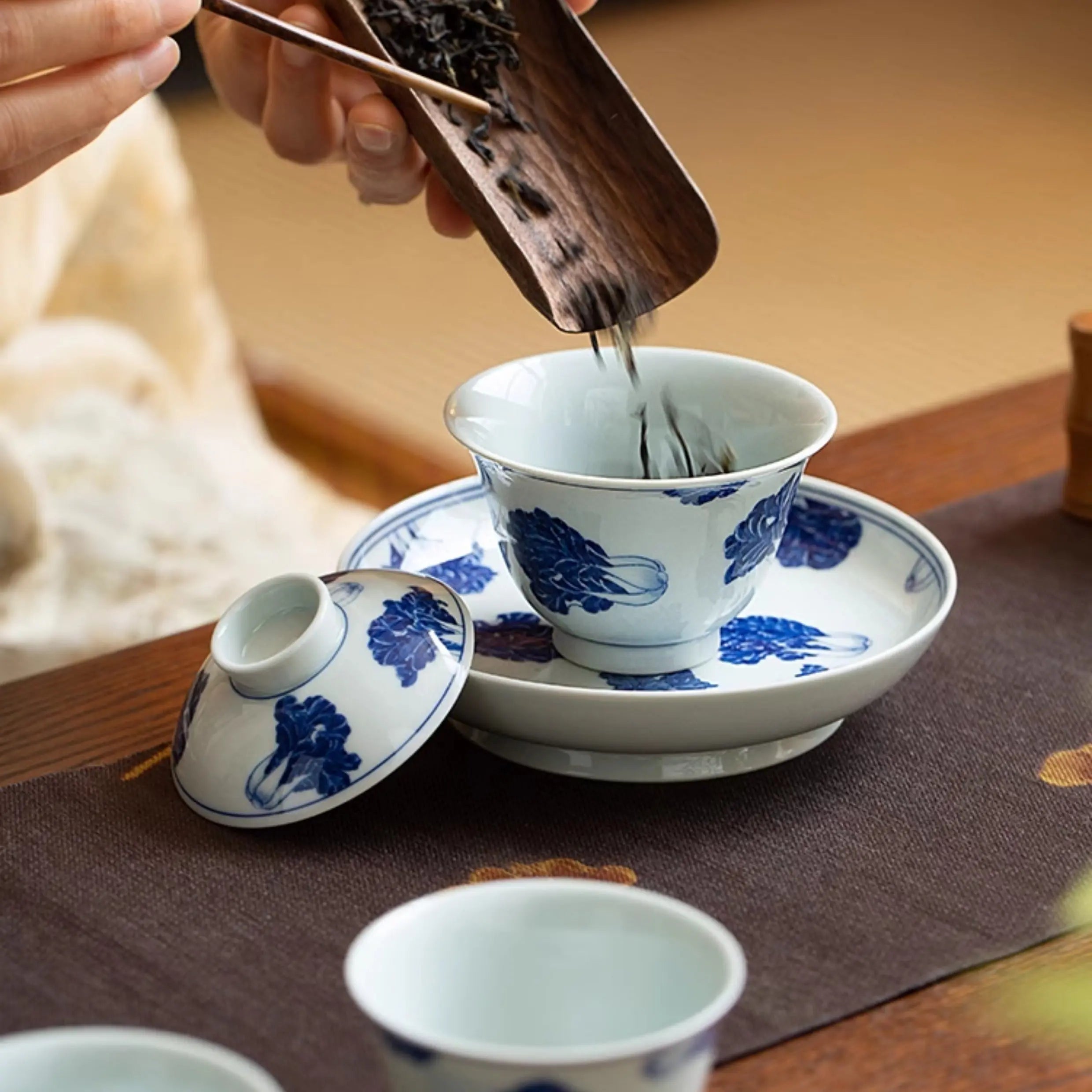 Bai Cai - Jing De Zhen Porcelain Gaiwan zycschina