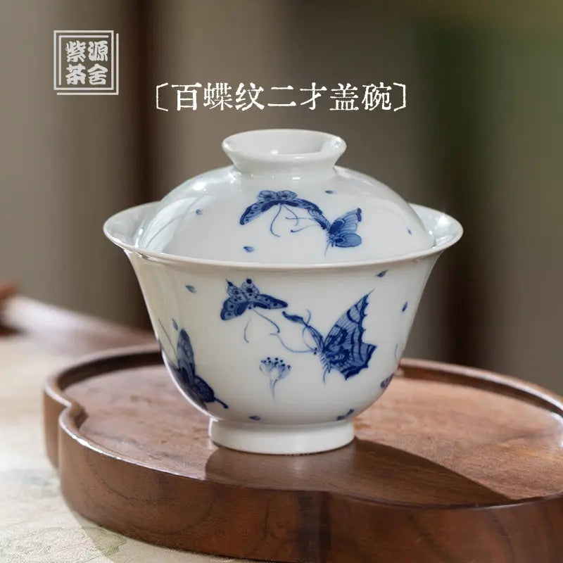 Bai Die Wen - Jing De Zhen Porcelain Gaiwan zycschina