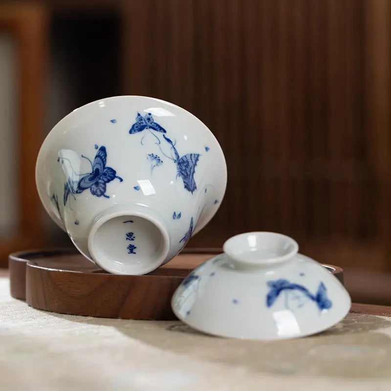 Bai Die Wen - Jing De Zhen Porcelain Gaiwan zycschina