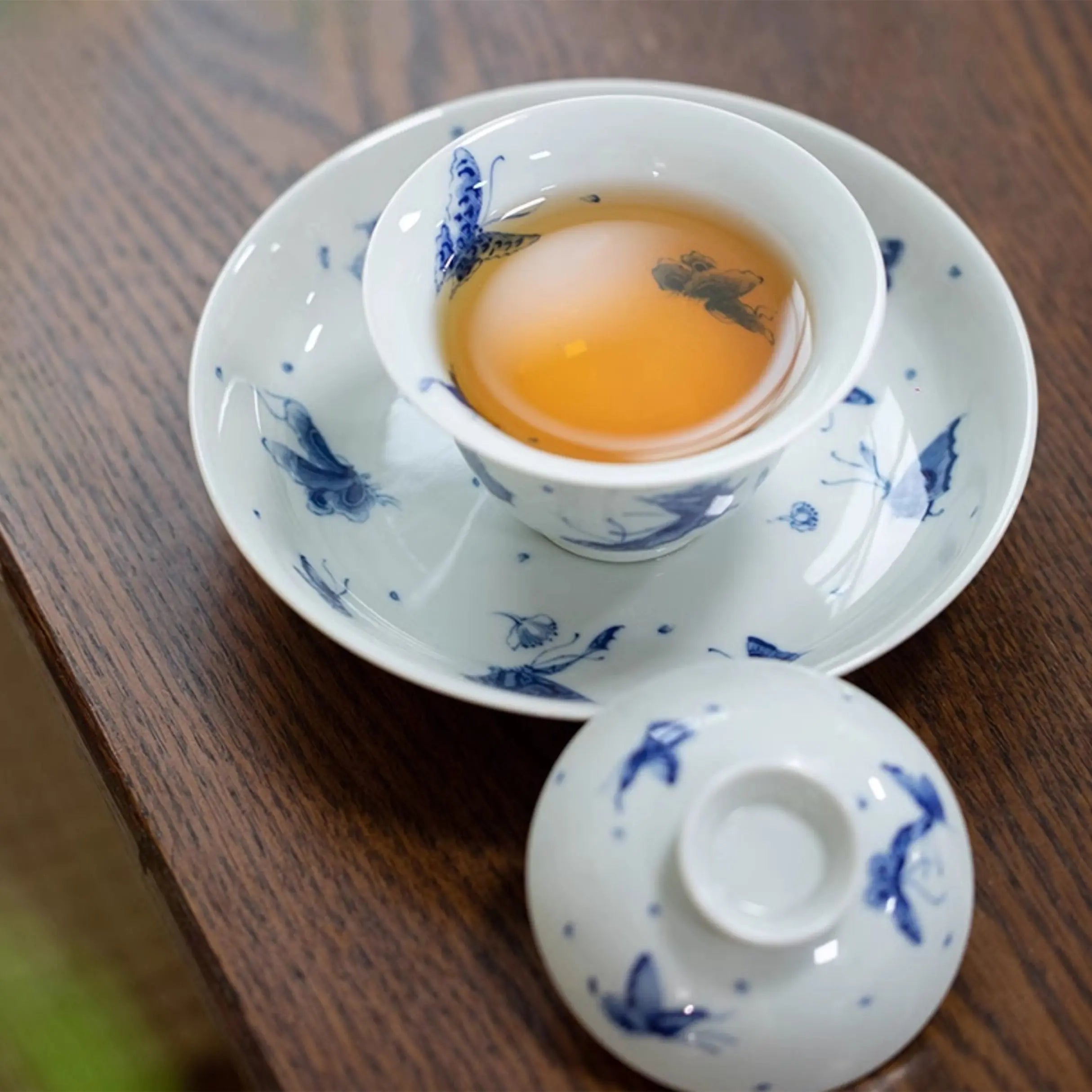 Bai Die Wen - Jing De Zhen Porcelain Gaiwan zycschina