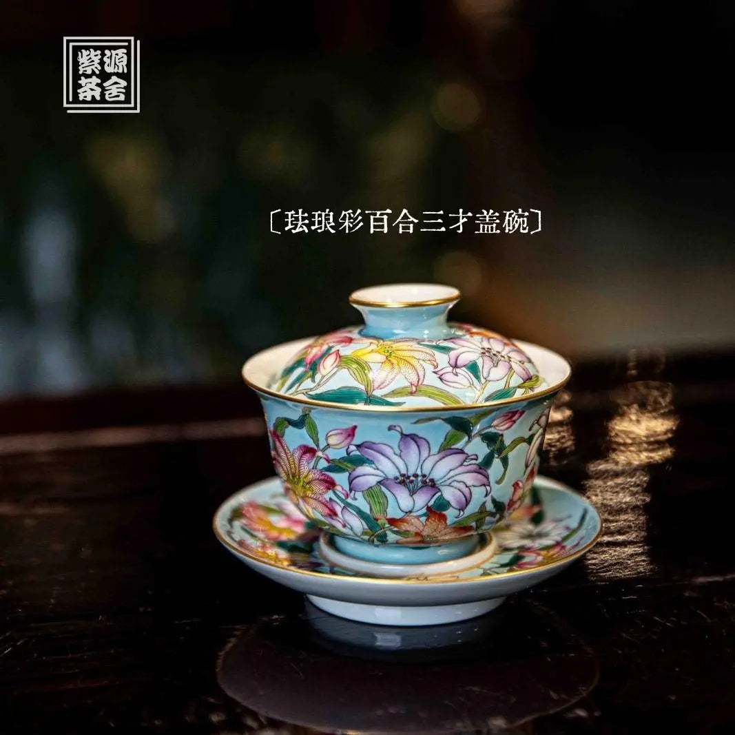 Bai He Hua 125cc - Jing De Zhen Porcelain Gaiwan zycschina