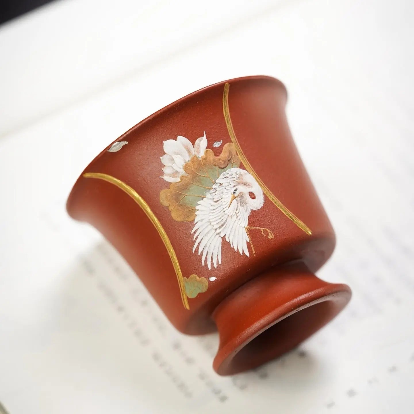 Bai Lu He Hua Bei 100cc - Yixing Handmade Teacup 江苏宜兴