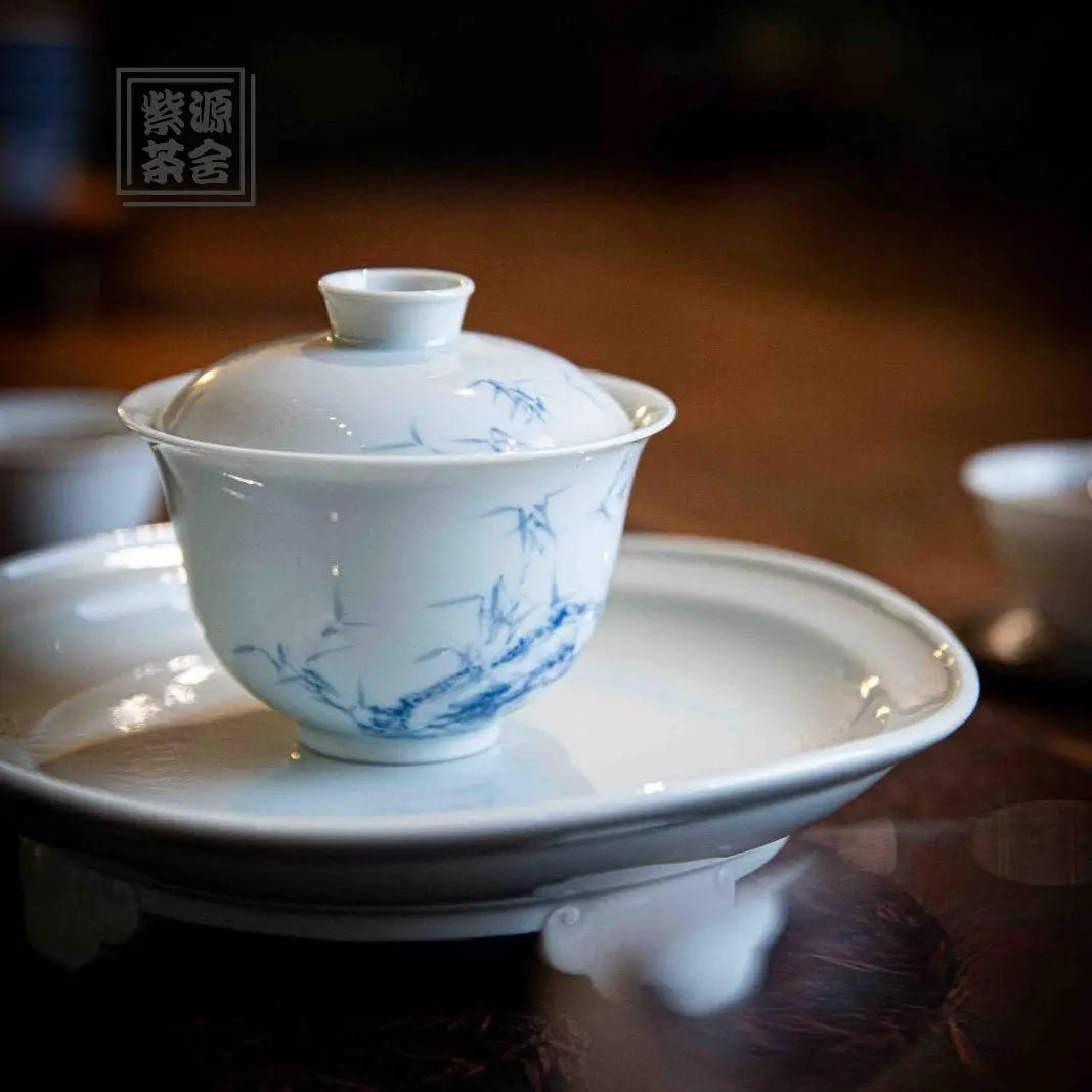Bai Miao Zhu Wen - Jing De Zhen Porcelain Gaiwan zycschina