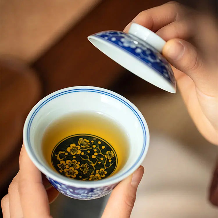 Bing Mei Er Cai- Jing De Zhen Porcelain Gaiwan zycschina