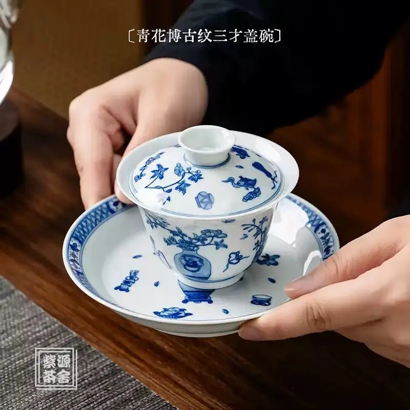 Bo Gu Wen 140cc - Jing De Zhen Porcelain Gaiwan zycschina