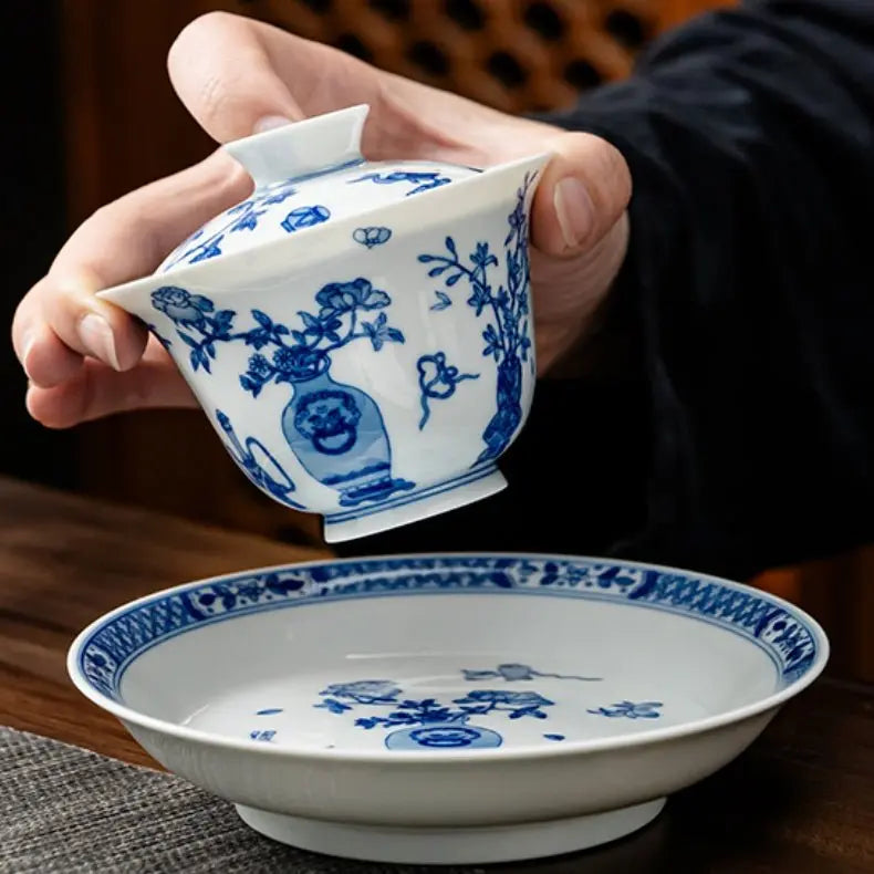 Bo Gu Wen 140cc - Jing De Zhen Porcelain Gaiwan zycschina