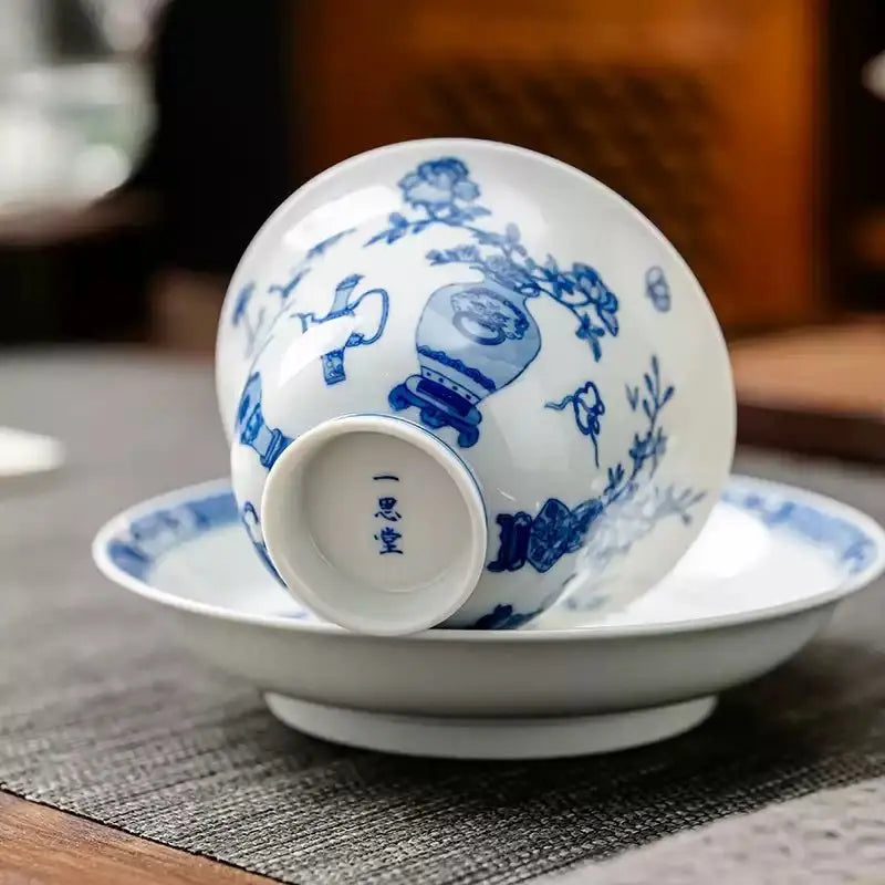Bo Gu Wen 140cc - Jing De Zhen Porcelain Gaiwan zycschina