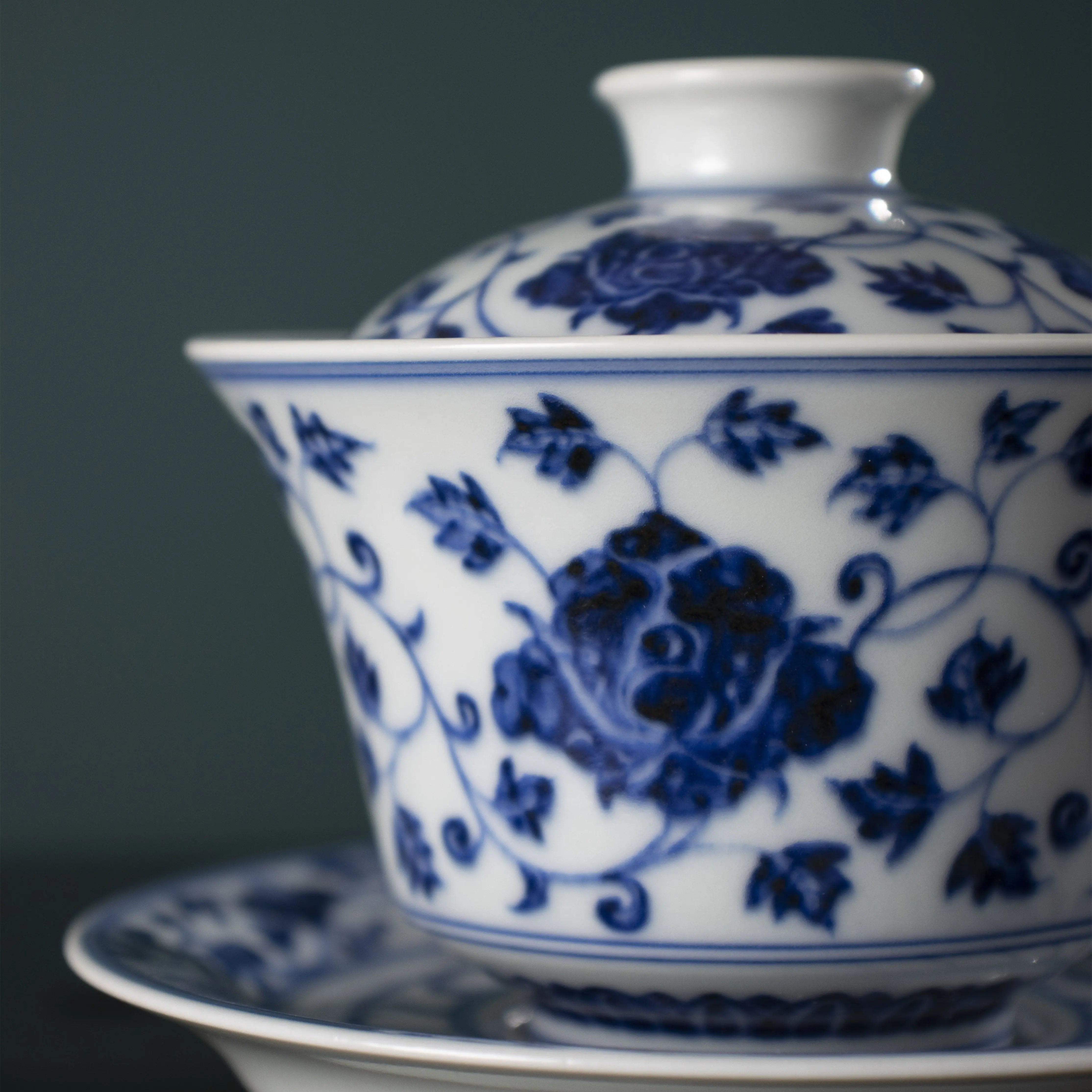 Chan Zhi Mu Dan - Jing De Zhen Porcelain Gaiwan zycschina