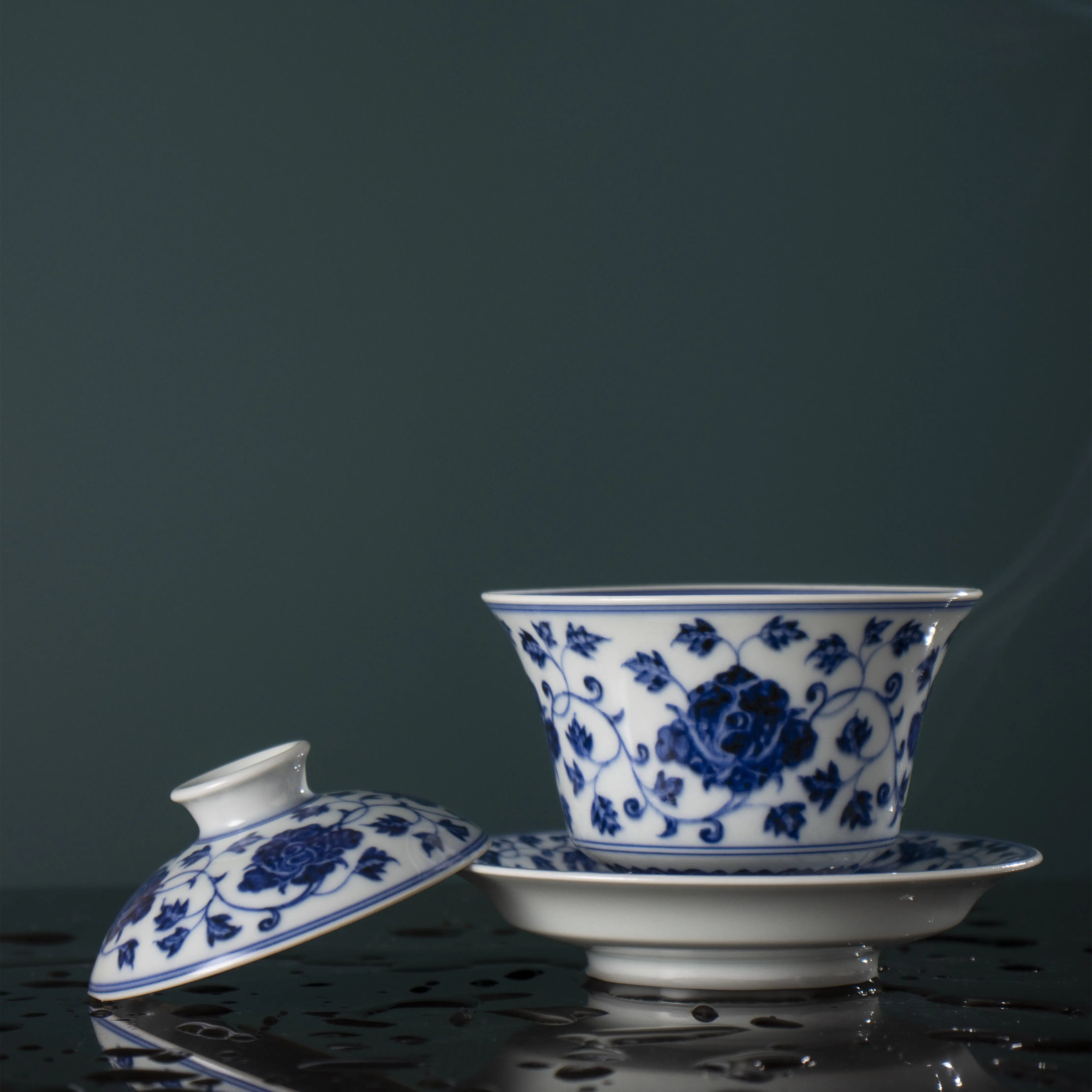 Chan Zhi Mu Dan - Jing De Zhen Porcelain Gaiwan zycschina