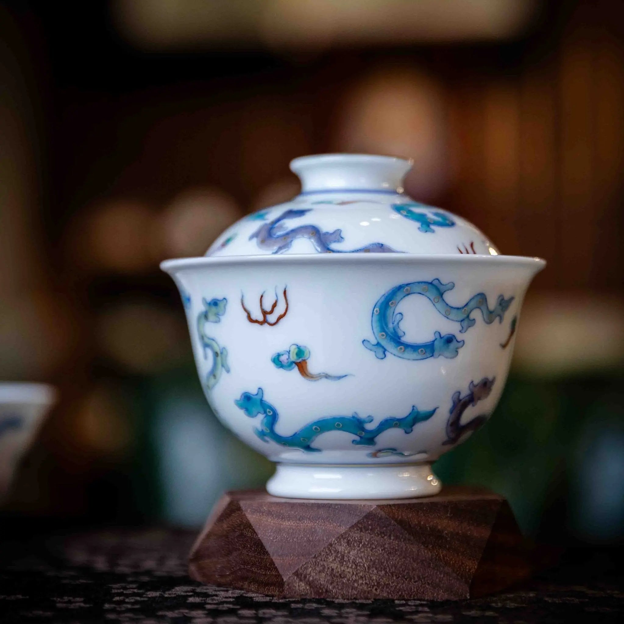 Chi Long 160cc - Jing De Zhen Porcelain Gaiwan zycschina