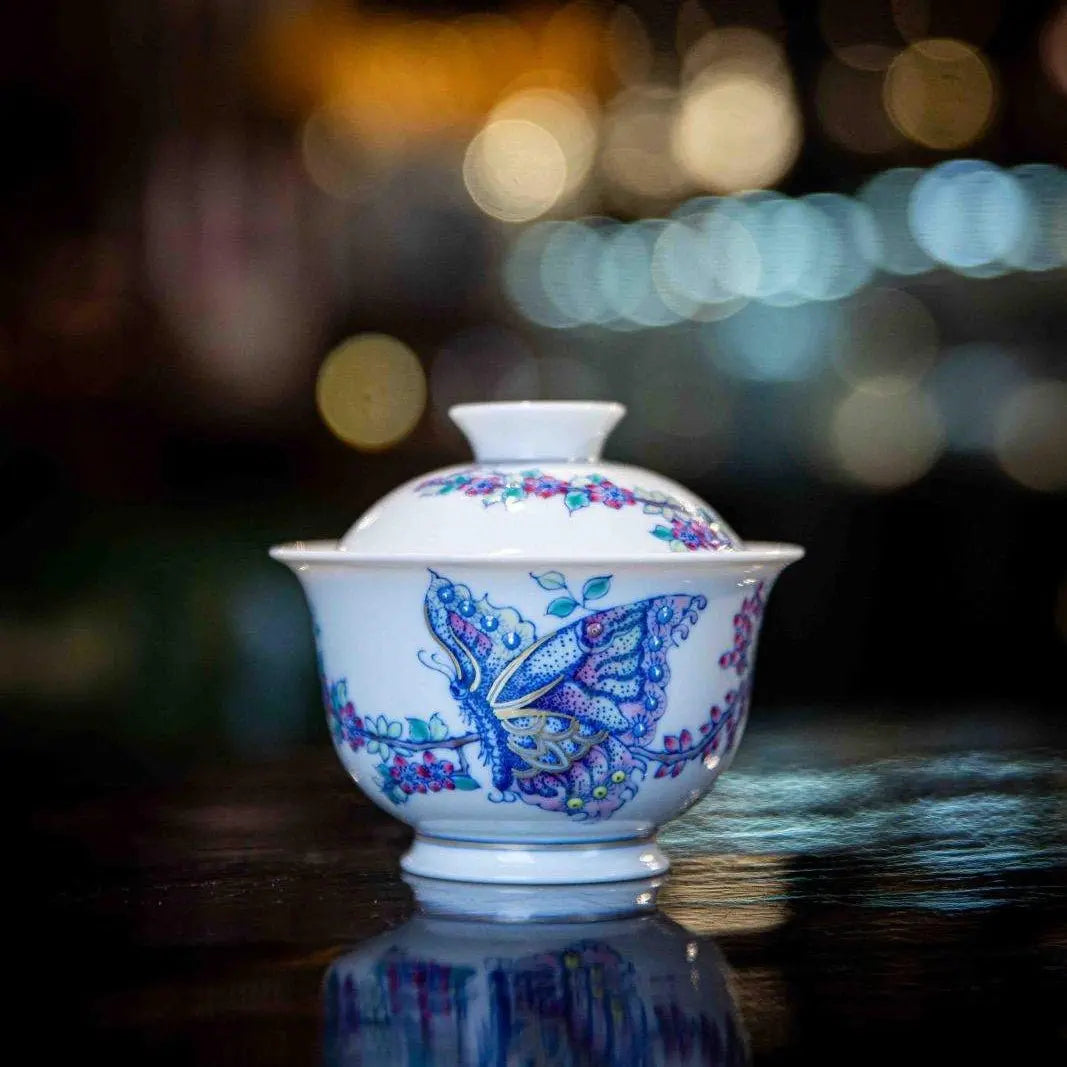 Die Lian Hua 110cc - Jing De Zhen Porcelain Gaiwan zycschina