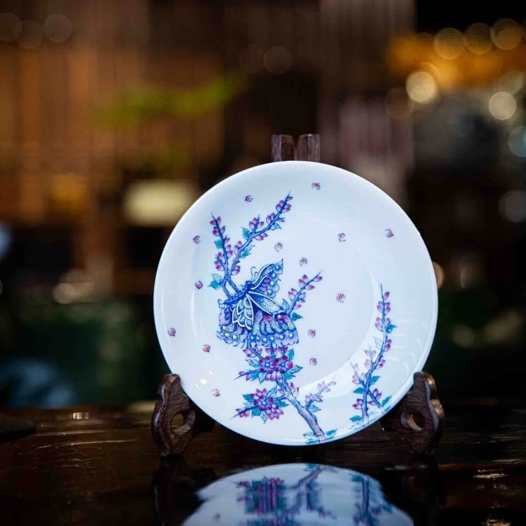 Die Lian Hua 110cc - Jing De Zhen Porcelain Gaiwan zycschina
